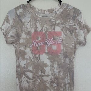 Hollister Camo Print Women's Top with Pink Accents